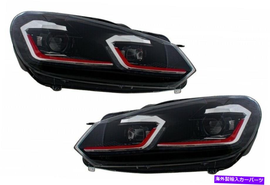 USヘッドライト 逐次ダイナミックターンの赤い外観を持つVWゴルフ7.5 VII 17+のためのLEDヘッドライト LED Headlights for VW Golf 7.5 VII 17+ with Sequential Dynamic turn red look【並行輸入品】