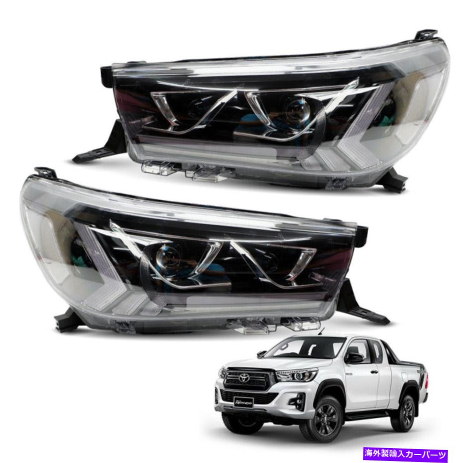 USヘッドライト LEDヘッドランプトヨタヒーラックスRevo Rocco Z-Edition 2015 2020のライトを実行しています LED Head Lamps Running Lights For Toyota Hilux Revo Rocco Z-Edition 2015 2020【並行輸入品】|Us Custom Parts Shop USDM