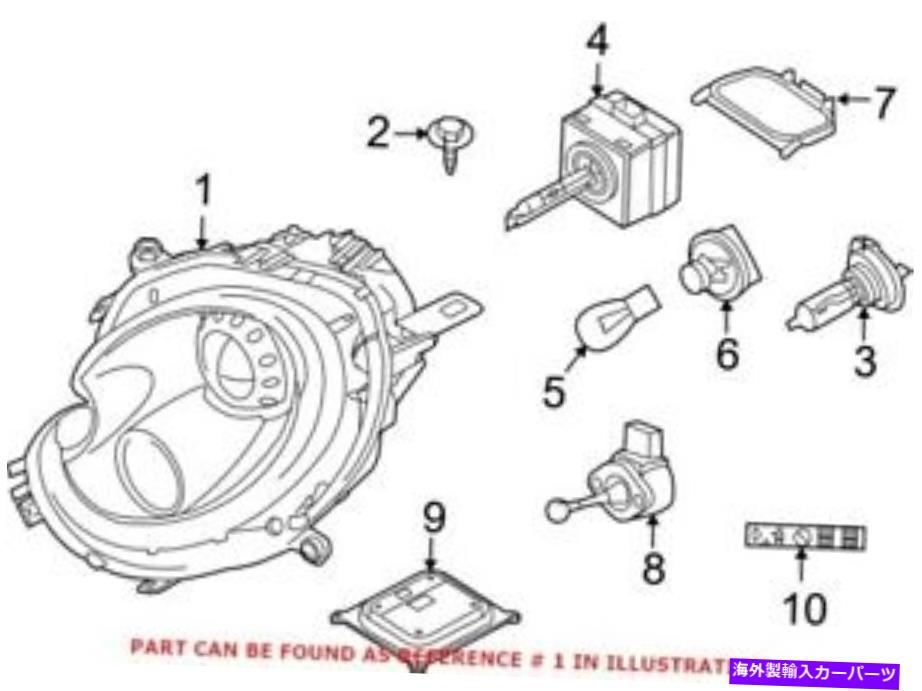USヘッドライト Mini 63127270027のための本物のOEM前面左ヘッドライトアセンブリ Genuine OEM Front Left Headlight Assembly for Mini 63127270027【並行輸入品】