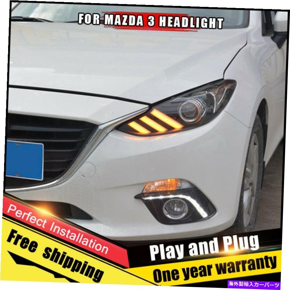 USヘッドライト Mazda Mazda3ヘッドライトアセンブリBi-XenonレンズダブルビームHIDキット2014-2016 For Mazda mazda3 Headlight assembly Bi-Xenon Lens Double Beam HID KIT 2014-2016【並行輸入品】|Us Custom Parts Shop USDM