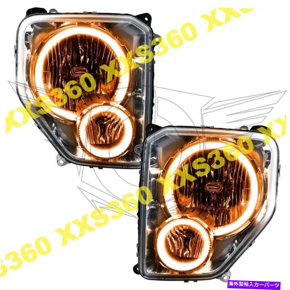 USヘッドライト Jeep Liberty 08-12琥珀色LED天使悪魔の目のためのOracle Halo 2xヘッドライト ORACLE Halo 2x HEADLIGHTS for Jeep Liberty 08-12 AMBER LED Angel Demon Eyes【並行輸入品】｜Us Custom Parts Shop USDM