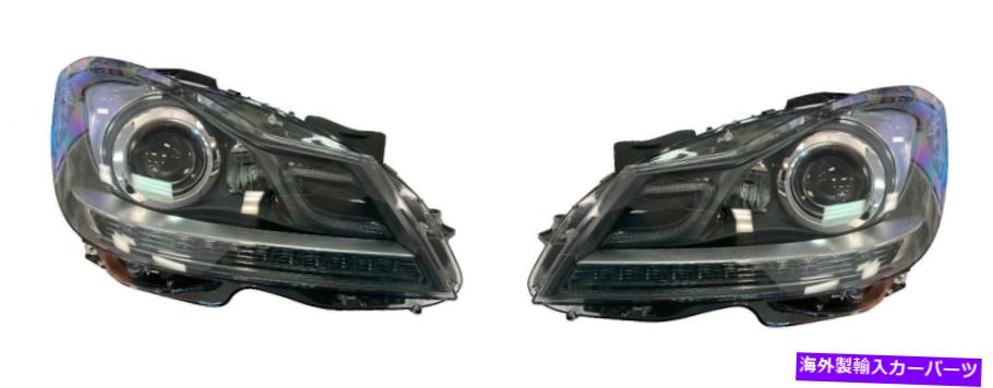 USヘッドライト 2012-2014 Mercedes-Benz Cクラスのための新しいハロゲンヘッドライトセット（AMGのように見える） New Halogen Headlight Set (AMG Look Like) for 2012-2014 Mercedes-Benz C-class【並行輸入品】