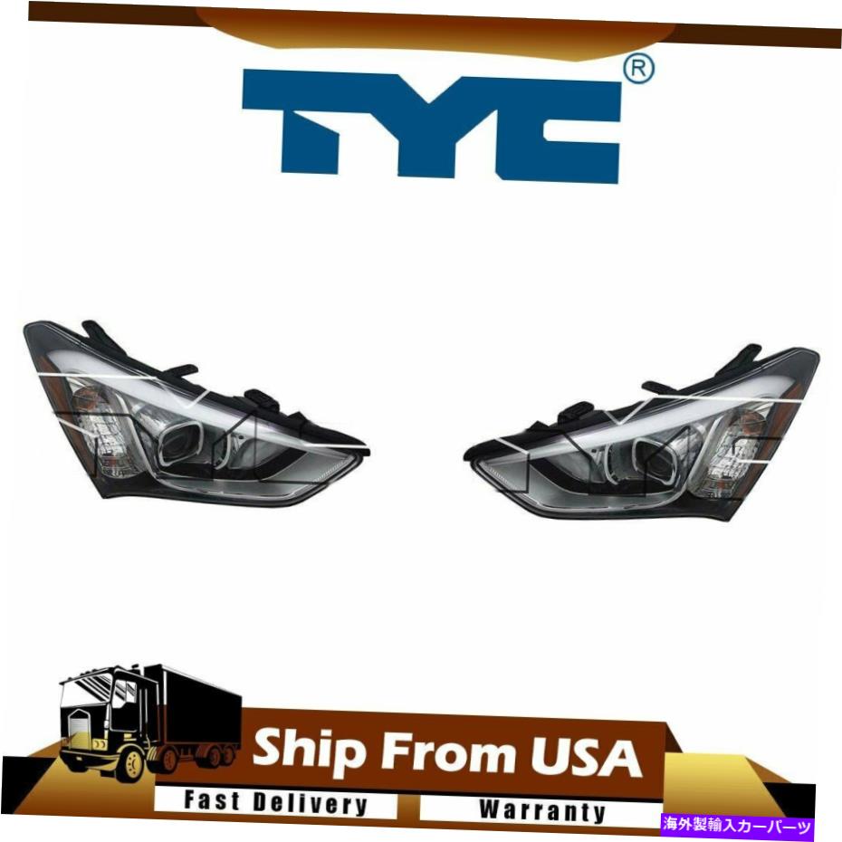 USヘッドライト TYC左ヘッドライトアセンブリキットHyundai Santa Fe Sport 2013-2016 TYC Left Right Headlight Assembly Kit For Hyundai Santa Fe Sport 2013-2016【並行輸入品】