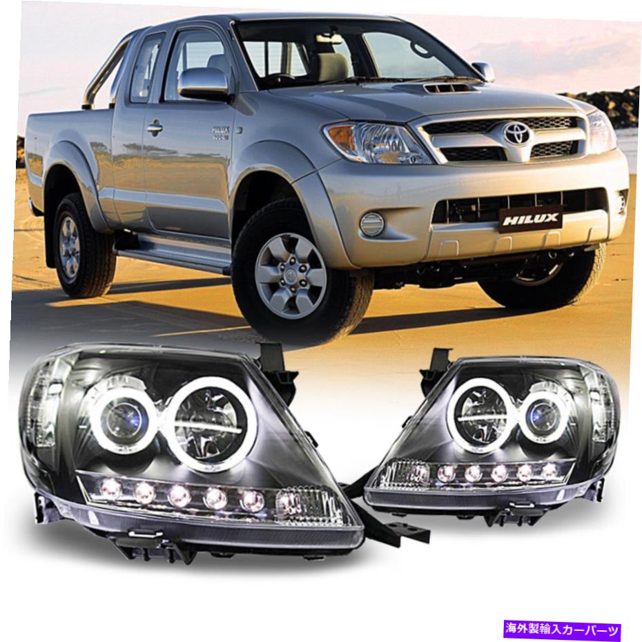 USヘッドライト Toyota Hilux SR5 MK6ピックアップビーポ2005-118用ブラックLEDヘッドライトランププロジェクター BLACK LED Headlight lamp Projector For Toyota Hilux SR5 MK6 Pickup Vigo 2005-118【並行輸入品】｜Us Custom Parts Shop USDM