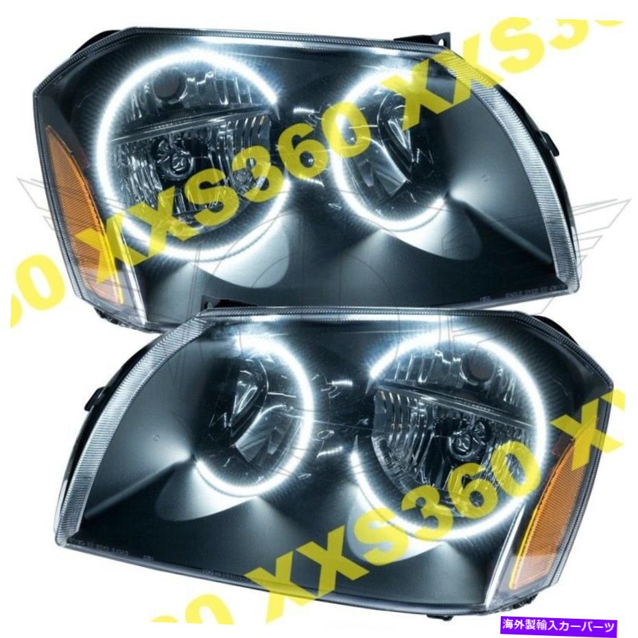 USヘッドライト ドッジマグナム05-07ホワイトLED天使悪魔の目のためのOracle Haloヘッドライトブラック ORACLE Halo HEADLIGHTS BLACK for Dodge Magnum 05-07 WHITE LED Angel Demon Eyes【並行輸入品】