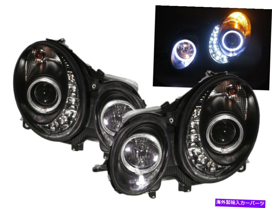 USヘッドライト EクラスW211 MK3 02-06ガイドLED Angel-EyeヘッドライトBK用Mercedes-Benz LHD E-CLASS W211 MK3 02-06 Guide LED Angel-Eye Headlight BK for Mercedes-Benz LHD【並行輸入品】