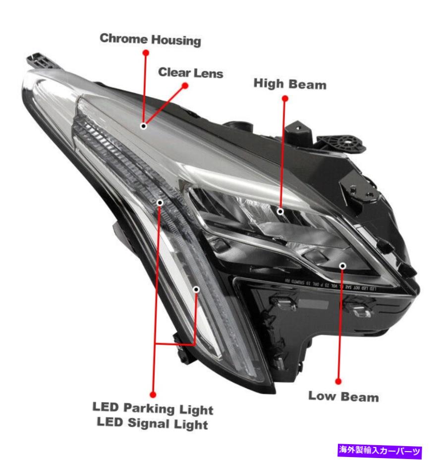 USヘッドライト 18-19キャデラックXTS LEDスイッチバックプロジェクターヘッドライトクローム旅客 For 18-19 Cadillac XTS LED Switchback Projector Headlight Chrome Passenger Right【並行輸入品】