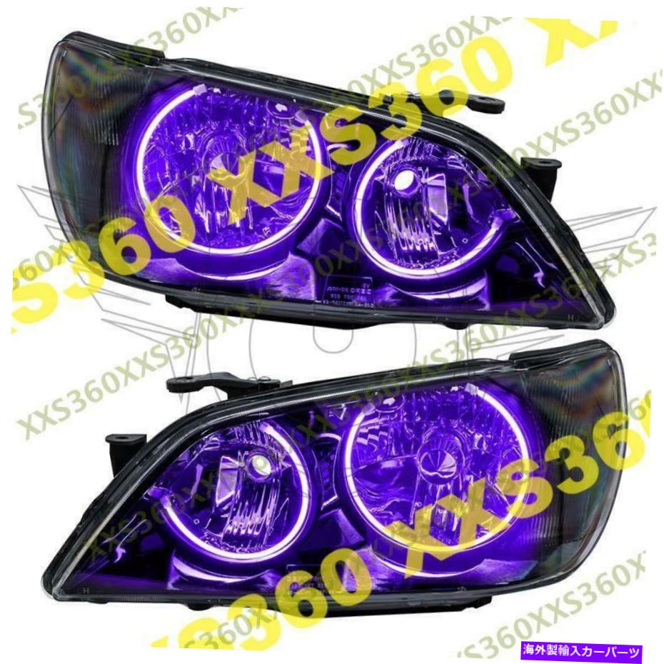 USヘッドライト LEXUS IS300非HID 01-05紫色LED - 黒のためのOracle Halo 2xヘッドライト ORACLE Halo 2x HEADLIGHTS for Lexus IS300 Non HID 01-05 PURPLE LED - BLACK【並行輸入品】｜Us Custom Parts Shop USDM