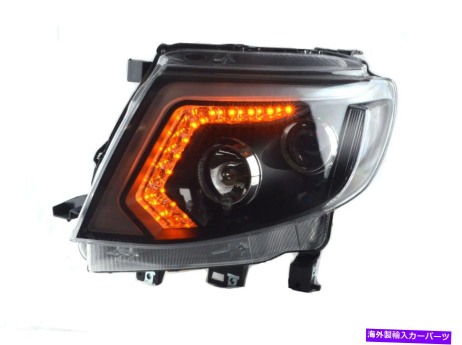 USヘッドライト CCFLフロントヘッドランプライトLEDブラックフィットフォードレンジャーT6 Wildtrak Ute 2012-2015 CCFL Front Head Lamp Lights Led Black Fit Ford Ranger T6 Wildtrak UTE 2012-2015【並行輸入品】