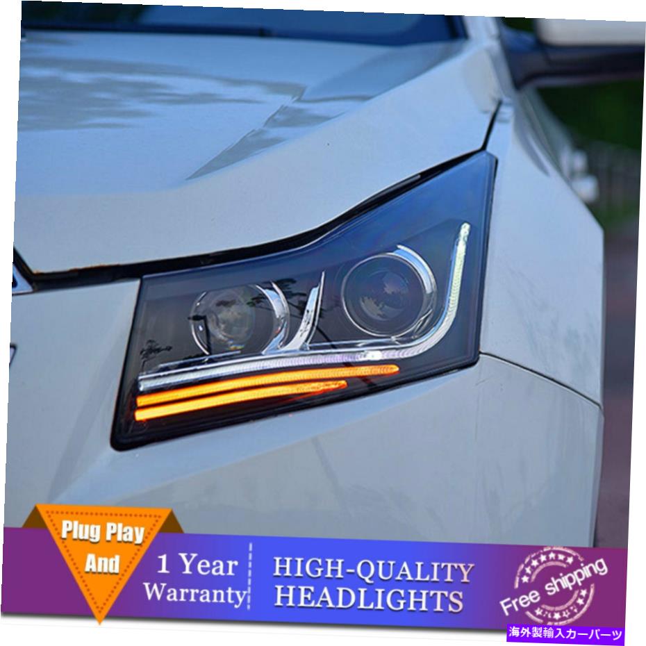 USヘッドライト Chevrolet Cruzeヘッドライト二重レンズビームプロジェクターHID LED DRL 2011-2015 For Chevrolet Cruze Headlights Double Lens Beam Projector HID LED DRL 2011-2015【並行輸入品】
