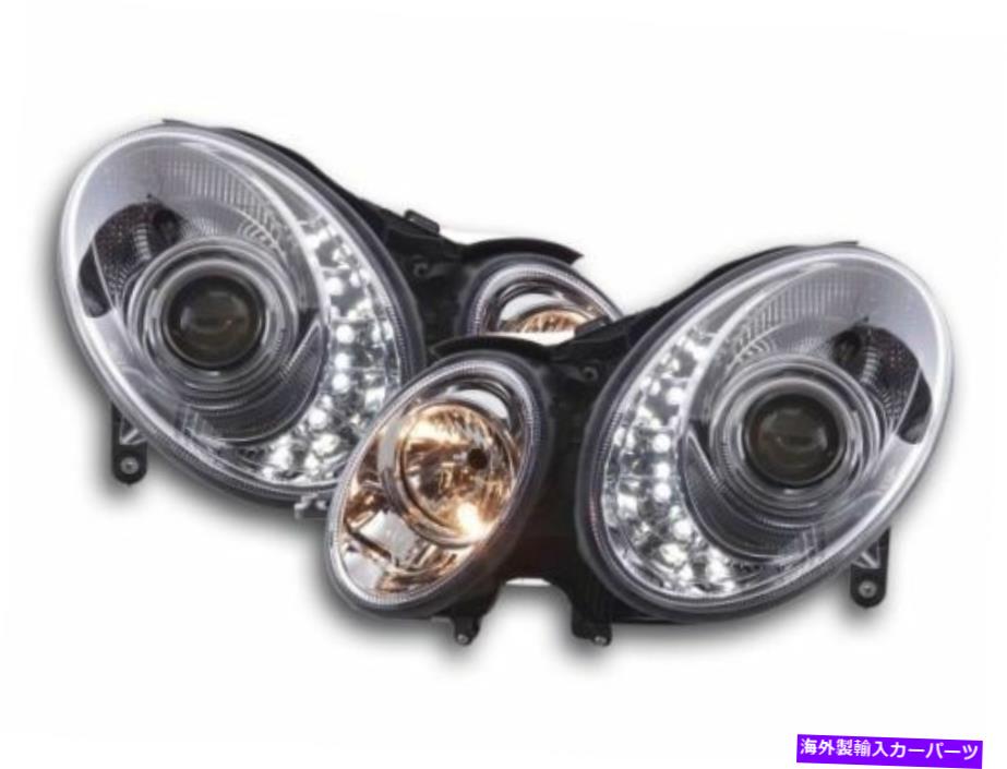 USヘッドライト Chrome Clear DaylightキセノンLED DRLヘッドライトEクラス211 02-06 chrome CLEAR Daylight xenon led drl headlight for Mercedes E-Class 211 02-06【並行輸入品】