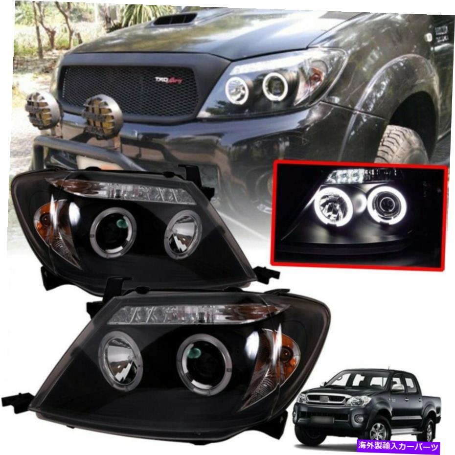 USヘッドライト ヘッドランプアイズプロジェクタートヨタヒーラックスビーゴ2004 - 2011ブラック1ペア Headlamps Eyes PROJECTOR TOYOTA HILUX VIGO 2004 - 2011 Black 1 Pair【並行輸入品】 109,089円