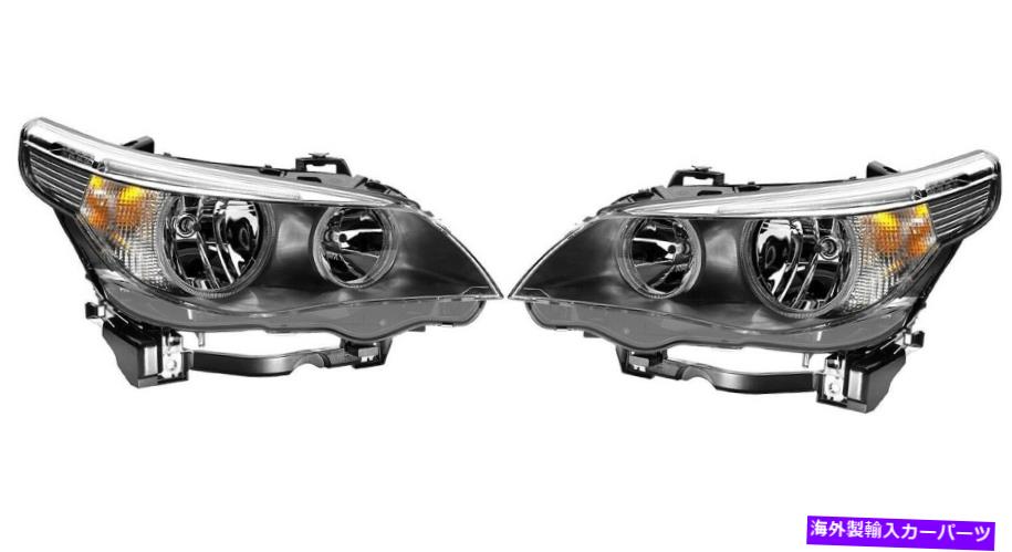 USヘッドライト OEM HELLAペアセット2フロントハロゲンヘッドライトランプアセンブリBMW E60 E61 OEM Hella Pair Set 2 Front Halogen Headlights Lamps Assemblies for BMW E60 E61【並行輸入品】