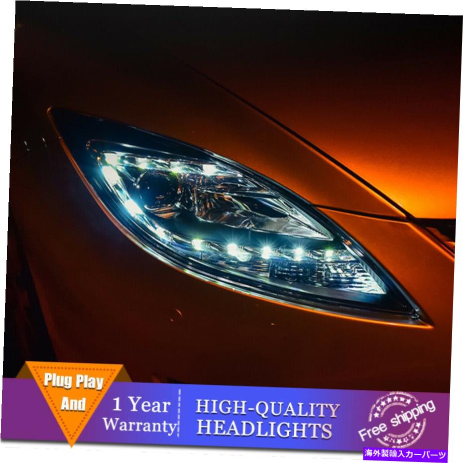 USヘッドライト マツダ6 ATENZAヘッドライトシングルレンズビームプロジェクターHID LED DRL 2009-2013 For Mazda 6 Atenza Headlights Single Lens Beam Projector HID LED DRL 2009-2013【並行輸入品】