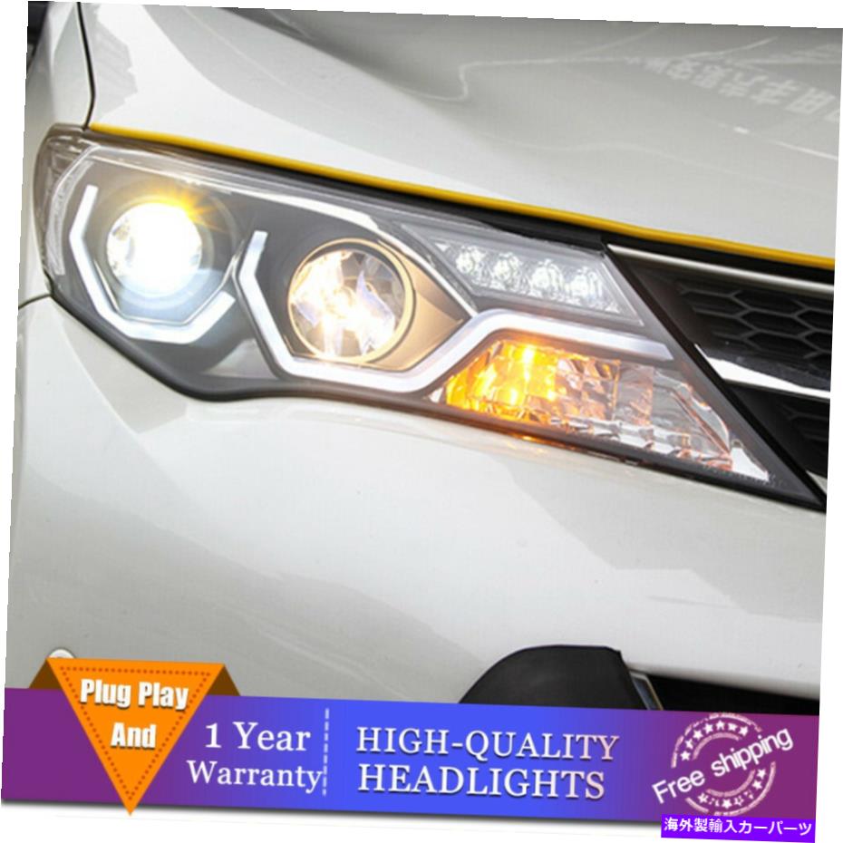 USヘッドライト トヨタRAV4ヘッドライト二重レンズビームプロジェクターHID LED DRL 2013-2015 For Toyota RAV4 Headlights Double Lens Beam Projector HID LED DRL 2013-2015【並行輸入品】