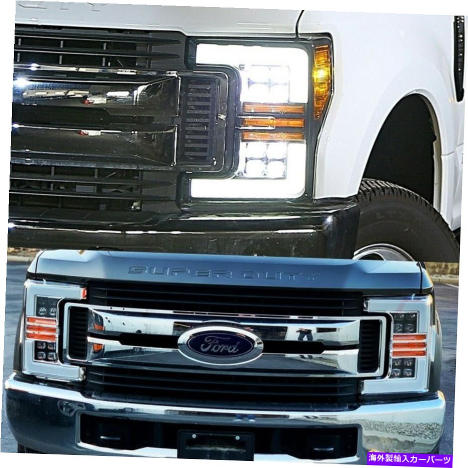 USヘッドライト FORD F-250（2017-'19）Apharex Nova Super Duty Novaプロジェクターヘッドライト（Chrome） FORD F-250 (2017-'19) APHAREX NOVA SUPER DUTY NOVA PROJECTOR HEADLIGHTS (CHROME)【並行輸入品】