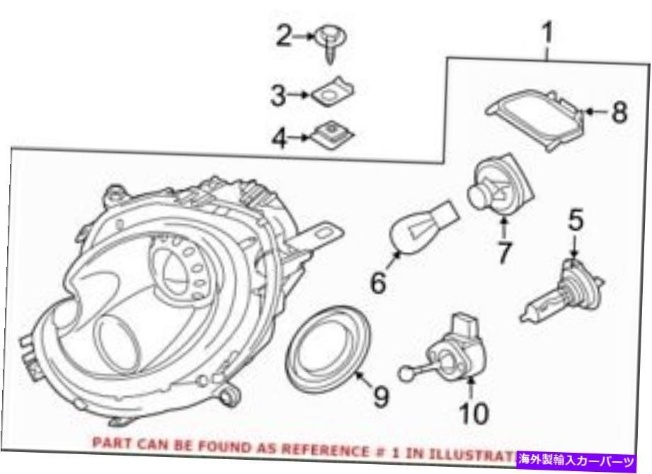 USヘッドライト MINI 63127270028のための本物のOEM正面右ヘッドライトアセンブリ Genuine OEM Front Right Headlight Assembly for Mini 63127270028【並行輸入品】