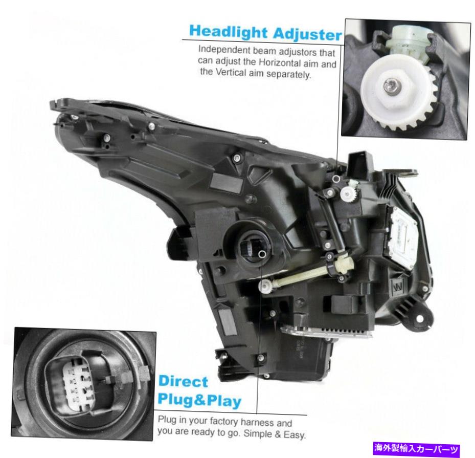 USヘッドライト 18-19キャデラックXTS LED DRLシグナルプロジェクタヘッドライトクロムドライバ左LH For 18-19 Cadillac XTS LED DRL Signal Projector Headlight Chrome D Left LH【並行輸入品】