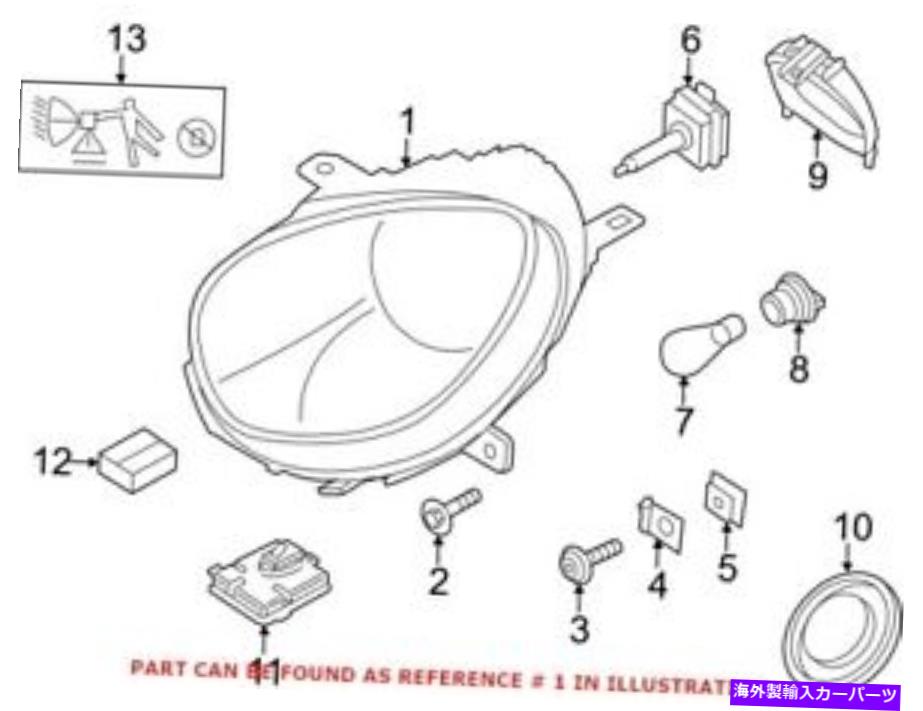 USヘッドライト ミニ63129808266のための本物のOEM右ヘッドライトアセンブリ Genuine OEM Right Headlight Assembly for Mini 63129808266【並行輸入品】 110,534円