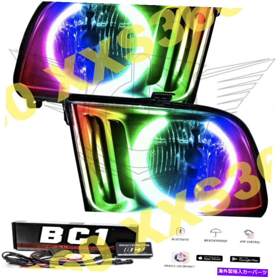 USヘッドライト フォードマスタング05-09 LED ColorShift Bluetooth BC1のためのOracle Halo 2xヘッドライト ORACLE Halo 2x HEADLIGHTS for Ford Mustang 05-09 LED COLORSHIFT Bluetooth BC1【並行輸入品】｜Us Custom Parts Shop USDM