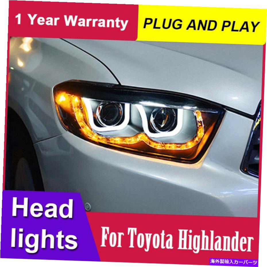 USヘッドライト トヨタハイランダーヘッドライトアセンブリの二重レンズHIDキセノンビーム2008-2010 For Toyota Highlander Headlights assembly Double Lens Hid Xenon Beam 2008-2010【並行輸入品】