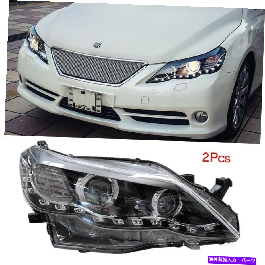 USヘッドライト TOYOTA REIZ 10-12のための回転信号LEDヘッドライトDRLS BIキセノンプロジェクターレンズフィット Turn Signal LED Headlight DRLs Bi Xenon Projector Lens Fit For Toyota Reiz 10-12【並行輸入品】