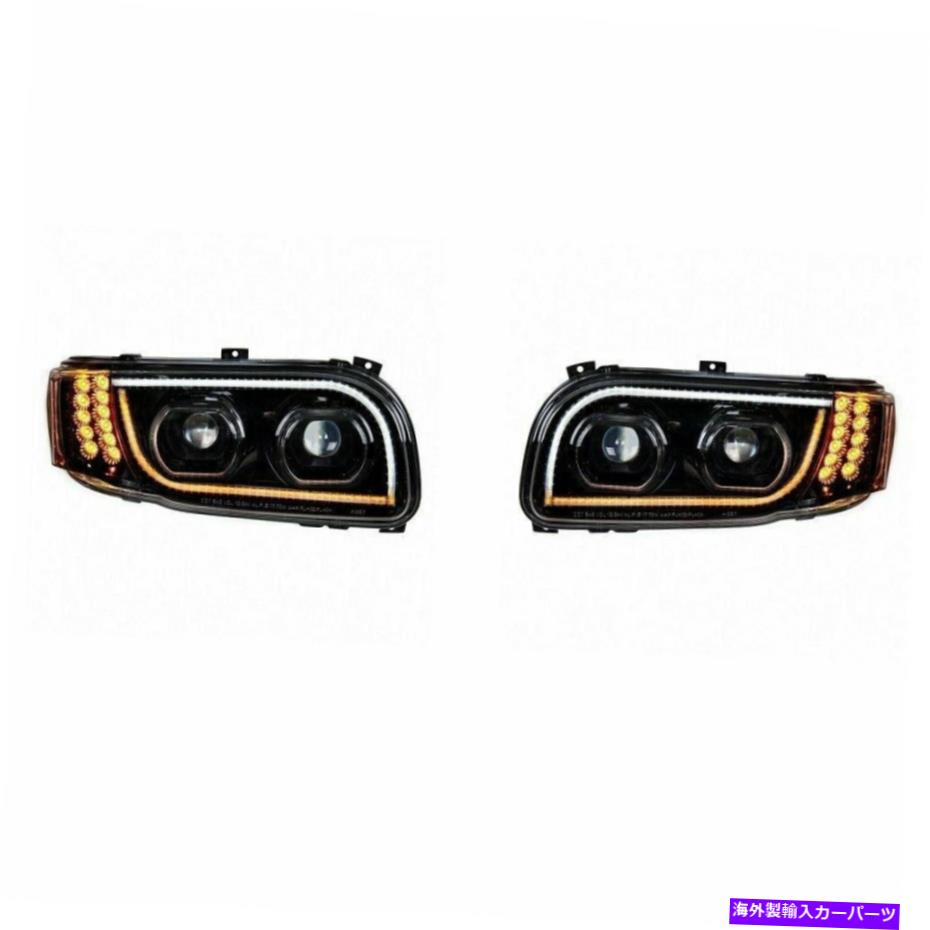 USヘッドライト ピータービルト389 388 567 LEDヘッドライトキットの駆動ライトターン信号の高ロービーム peterbilt 389 388 567 led headlight kit driving light turn signal high low beam【並行輸入品】