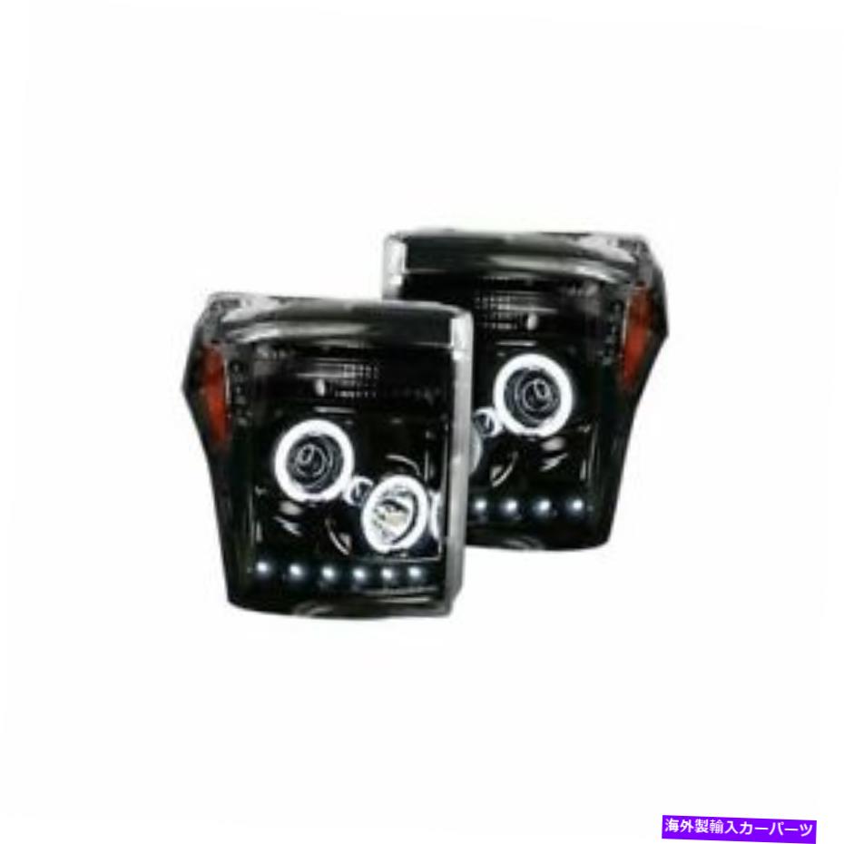 USヘッドライト Recon 264272BKCCスモークブラックプロジェクターヘッドライトキット11-16フォードF250 Recon 264272BKCC Smoked Black Projector Headlights Kit For 11-16 Ford F250 NEW【並行輸入品】