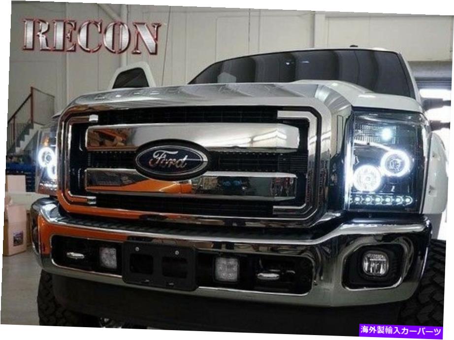 USヘッドライト 2011-2013フォードF-250 F-350スーパーデューティスモークプロジェクターCCFL Halo DRLヘッドライト 2011-2013 Ford F-250 F-350 Super Duty Smoked Projector CCFL Halo DRL Headlights【並行輸入品】