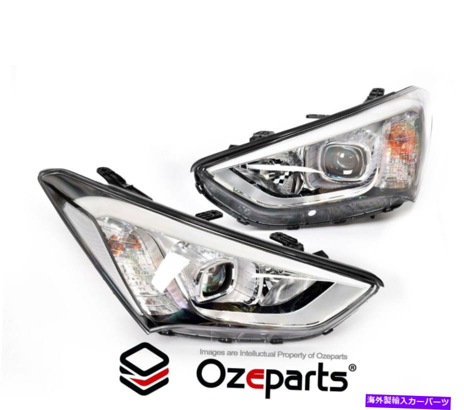 USヘッドライト Hyundai Santa FeワゴンDM 12~15のための本物のペアLH + Rhヘッドライトランプ（ハロゲン） GENUINE Pair LH+RH Head Light Lamp (Halogen) For Hyundai Santa Fe Wagon DM 12~15【並行輸入品】