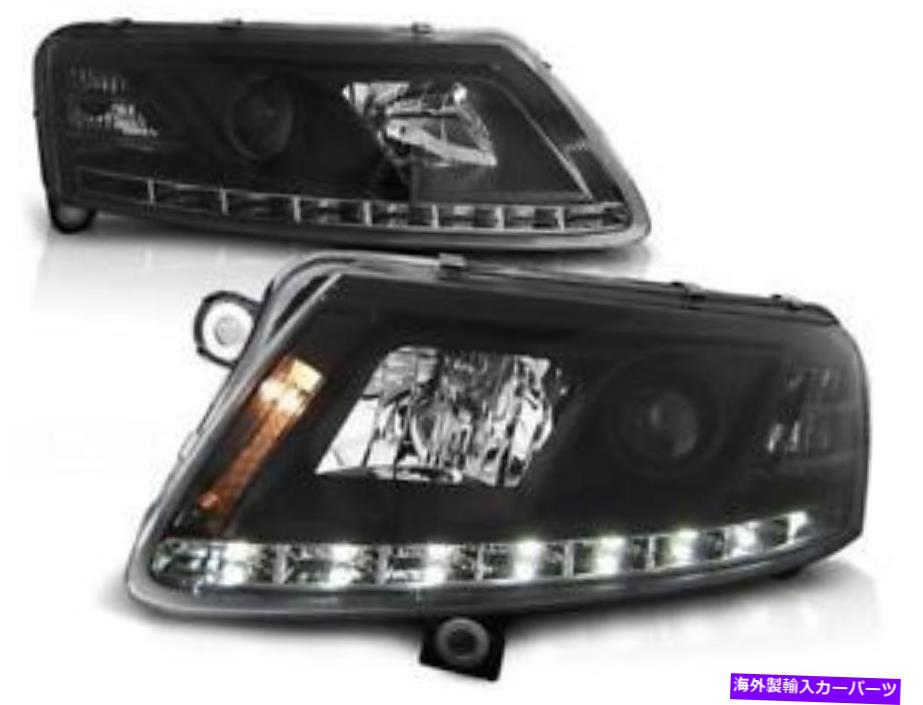 USヘッドライト アウディA6 C6 FR 04-08のためのキセノンのヘッドライトw / Real Daytimeランニングライト Xenon Headlights w/real daytime running lights FOR Audi A6 C6 fr 04-08 in BLACK【並行輸入品】|Us Custom Parts Shop USDM