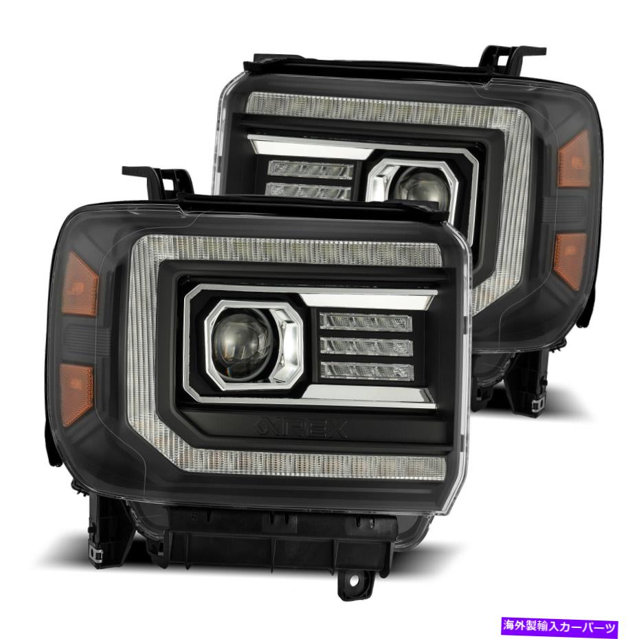 USヘッドライト 14-18 GMC Sierra LuxxシリーズLEDプロジェクターヘッドライトReplaceMtペアブラック For 14-18 GMC Sierra LUXX-Series LED Projector Headlights Replacemt Pair Black【並行輸入品】｜Us Custom Parts Shop USDM