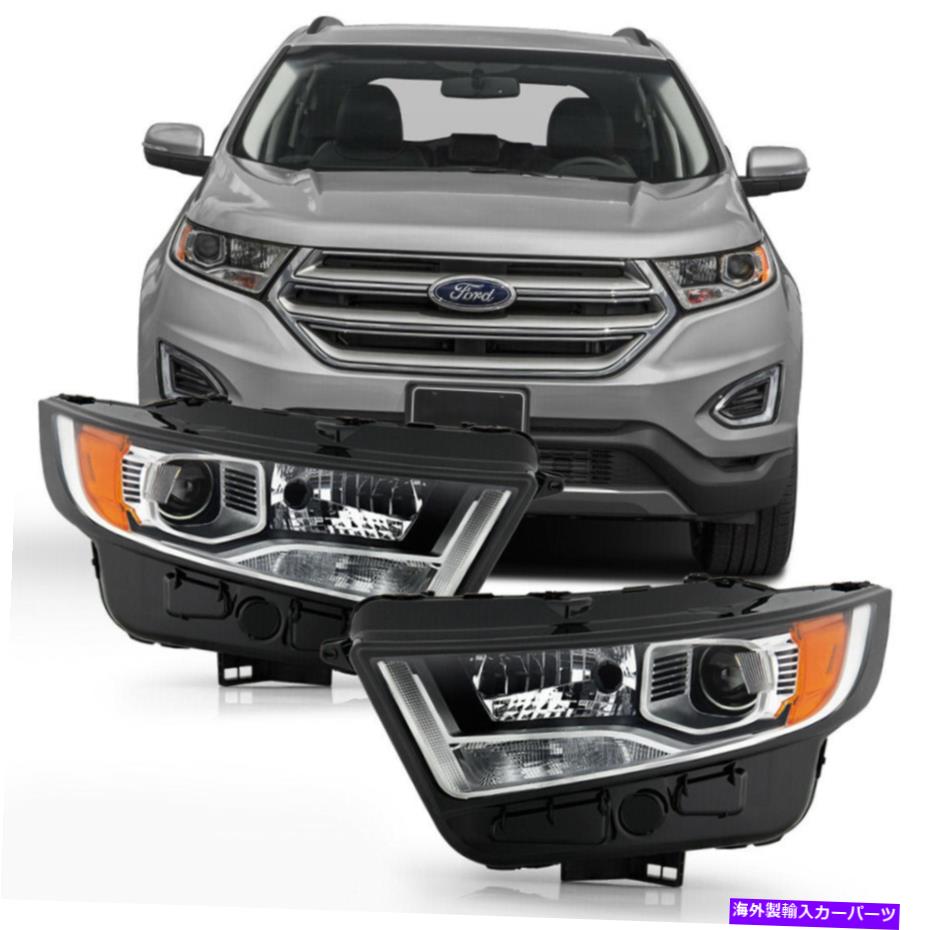 USヘッドライト [ノンスポーツ] 2015-18フォードエッジのためのXenon HIDクロムヘッドライトランプの取り替え [Non-Sport]Xenon HID Chrome Headlight Lamp Replacement SET For 2015-18 Ford Edge【並行輸入品】｜Us Custom Parts Shop USDM