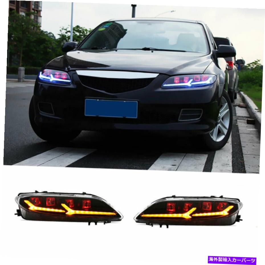 USヘッドライト Mazda 6 Atenza LEDヘッドライトプロジェクターLED DRLがOEM Halogenを置き換えるOEM Halogen 03-08 For Mazda 6 Atenza LED Headlights Projector LED DRL Replace OEM Halogen 03-08【並行輸入品】|Us Custom Parts Shop USDM