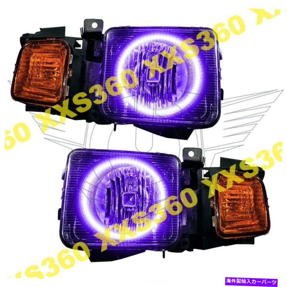 USヘッドライト Oracle Halo 2xヘッドライトHummer H3 06-10紫色LED天使悪魔の目 ORACLE Halo 2x HEADLIGHTS Hummer H3 06-10 PURPLE LED Angel Demon Eyes【並行輸入品】