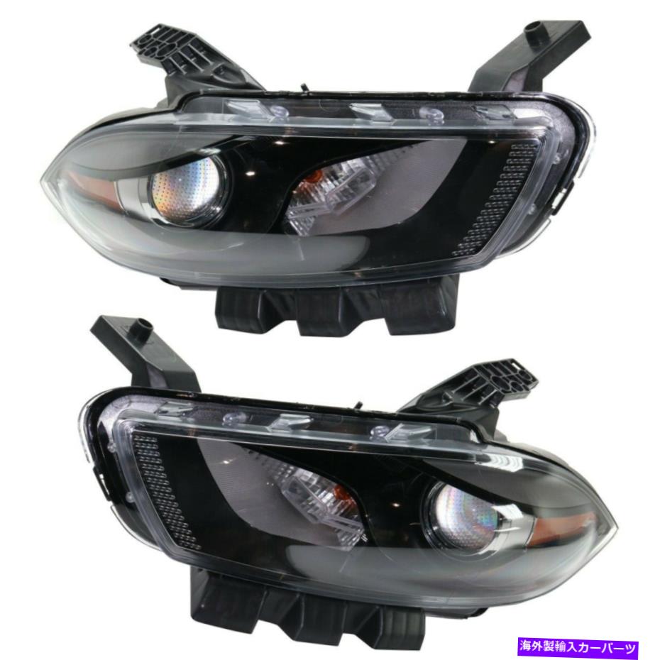 USヘッドライト 2016 Dodge Dartドライバと旅客サイドペアカーパのヘッドライト Headlight For 2016 Dodge Dart Driver and Passenger Side Pair CAPA【並行輸入品】