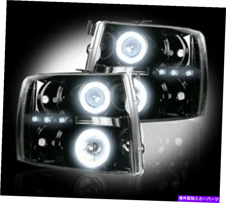 USヘッドライト RECON 264195BKCCプロジェクターヘッドライトCCFLハロスフィット07-13シボレーSilverado Recon 264195BKCC Projector Headlights CCFL Halos Fits 07-13 Chevrolet Silverado【並行輸入品】