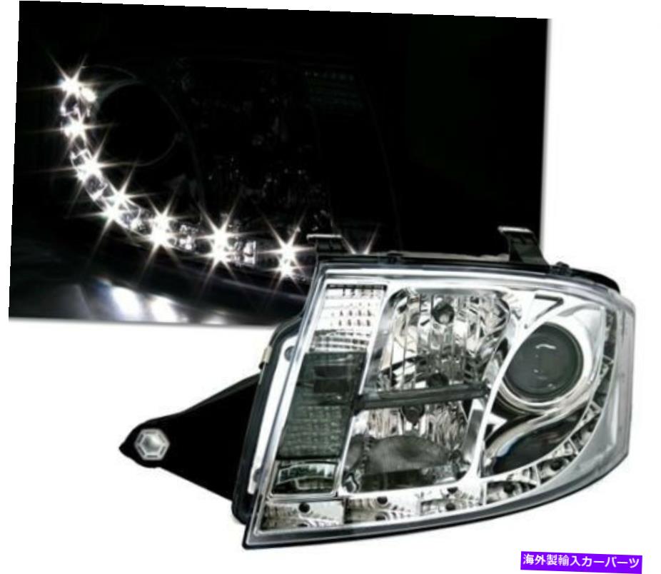 USヘッドライト Audi TT 8N 98-05のためのLED DRL昼間のライトが付いているクロムプロジェクターのヘッドライト Chrome projector headlights with LED DRL daytime lights for Audi TT 8N 98-05【並行輸入品】｜Us Custom Parts Shop USDM