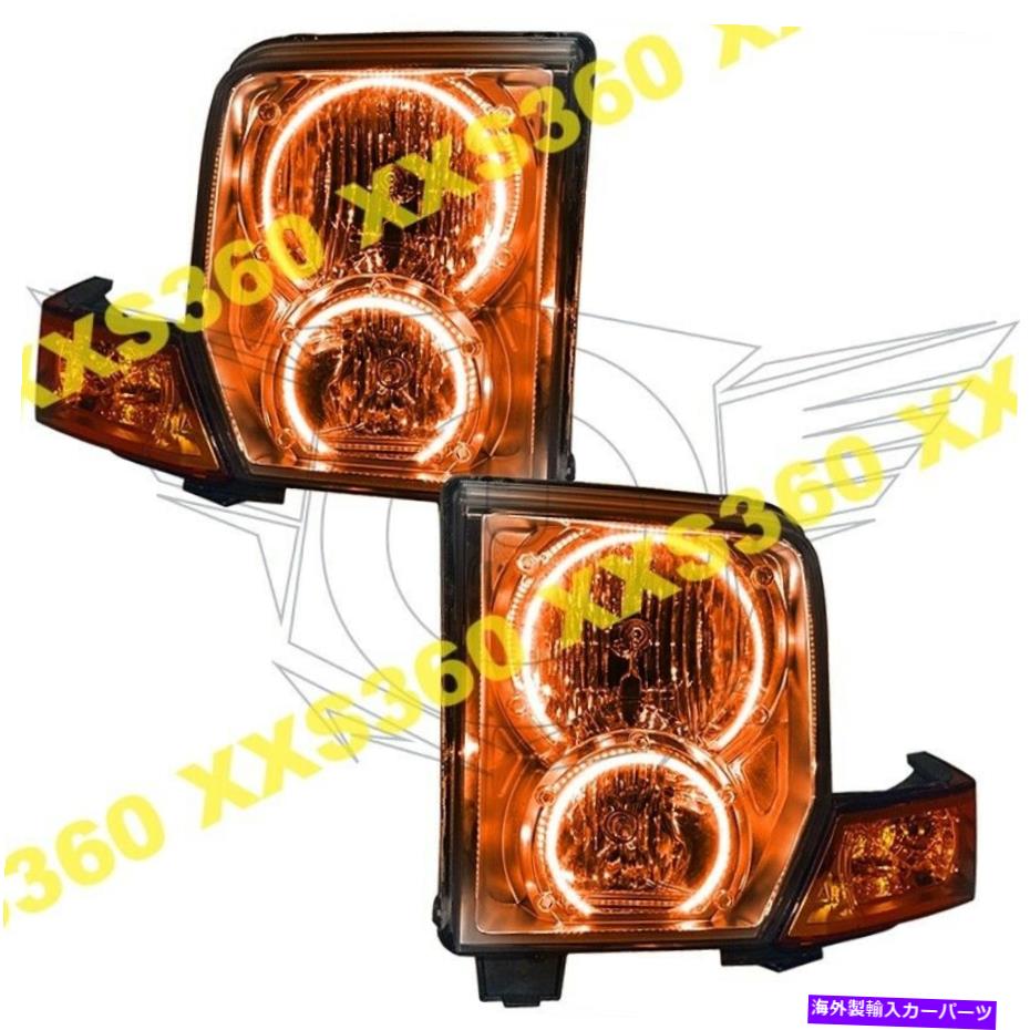 USヘッドライト Jeep CommanderのためのOracle Halo 2xヘッドライト06-10アンバーLEDエンジェル悪魔の目 ORACLE Halo 2x HEADLIGHTS for Jeep Commander 06-10 AMBER LED Angel Demon Eyes【並行輸入品】
