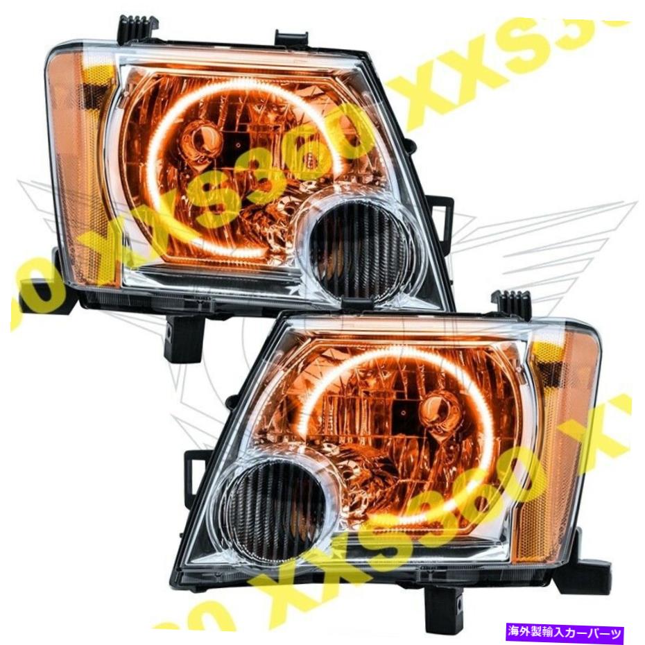 USヘッドライト Nissan Xterra 05-14琥珀色LED天使悪魔の目のためのOracle Haloヘッドライト ORACLE Halo HEADLIGHTS For Nissan Xterra 05-14 AMBER LED Angel Demon Eyes【並行輸入品】