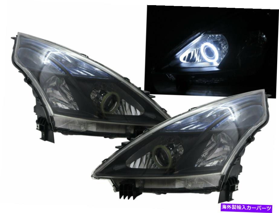 USヘッドライト CEFIRO J32 MK2 2009-2013日産LHD用セダン4D COBプロジェクターヘッドライトブラック Cefiro J32 MK2 2009-2013 Sedan 4D COB Projector Headlight Black for NISSAN LHD【並行輸入品】
