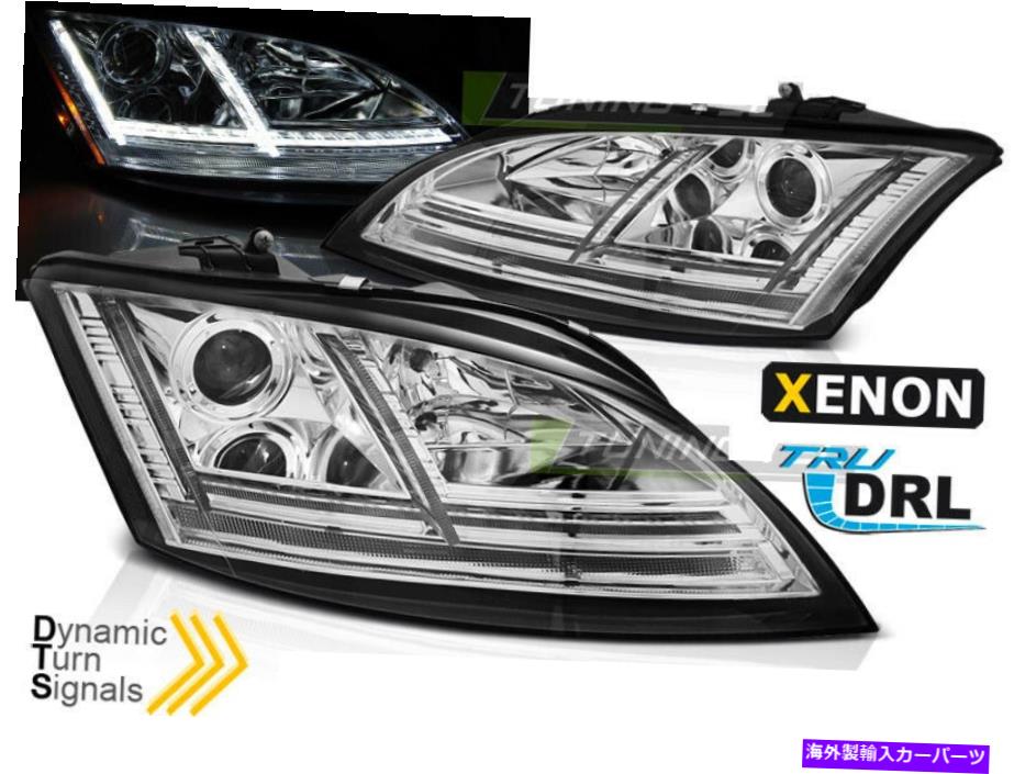 USヘッドライト DRL-Projektorin Ajurot Audi TT 06-10 8J Chrome LED、DynaAminen Suuntavalo HID DRL-projektorin ajovalot AUDI TT 06-10 8J Chrome LED, dynaaminen suuntavalo HID【並行輸入品】｜Us Custom Parts Shop USDM