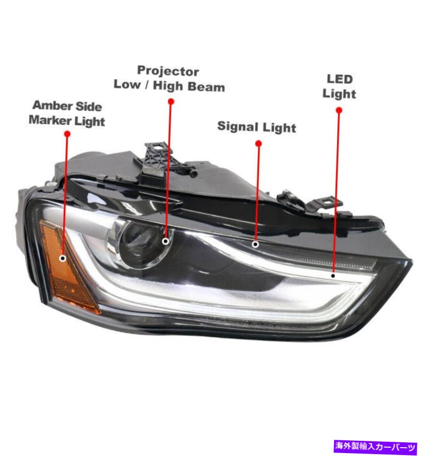 USヘッドライト 13-16 AUDI A4 S4 HID /非AFS LEDプロジェクターヘッドライトランプクロム左+右 For 13-16 Audi A4 S4 HID/Non-AFS LED Projector Headlights Lamp Chrome Left+Right【並行輸入品】｜Us Custom Parts Shop USDM
