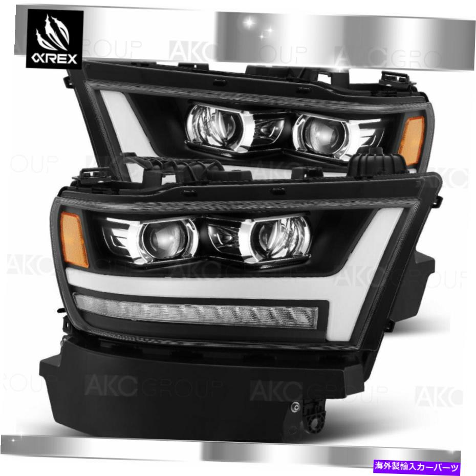 USヘッドライト FIT 2019-2020 Dodge RAM 1500ハロゲンタイプブラックプロアップグレードプロジェクターヘッドライト Fit 2019-2020 Dodge Ram 1500 Halogen Type Black Pro Upgrade Projector Headlights【並行輸入品】|Us Custom Parts Shop USDM