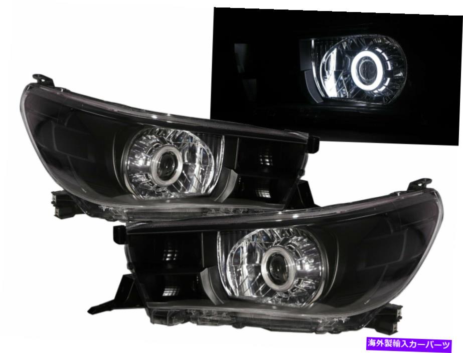 USヘッドライト TOYOTA LHDのためのHilux Revo MK8 15-Present 2D / 4D CCFLプロジェクターヘッドライトブラック Hilux Revo MK8 15-present 2D/4D CCFL Projector Headlight Black for TOYOTA LHD【並行輸入品】