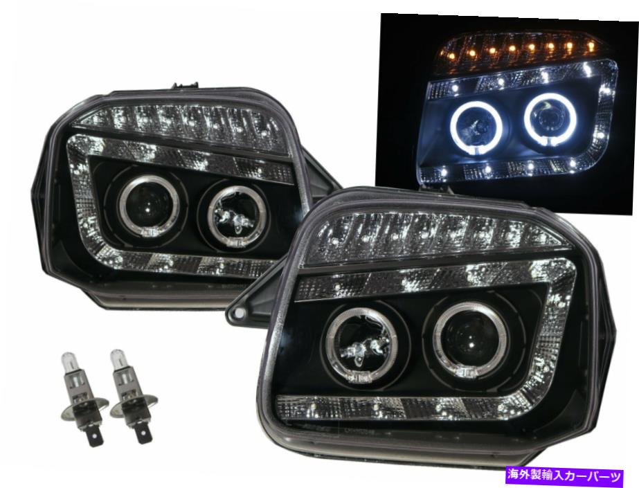 【楽天市場】USヘッドライト Jimny Wide Sierra MK3 19982018ガイドLED Halo Headlight