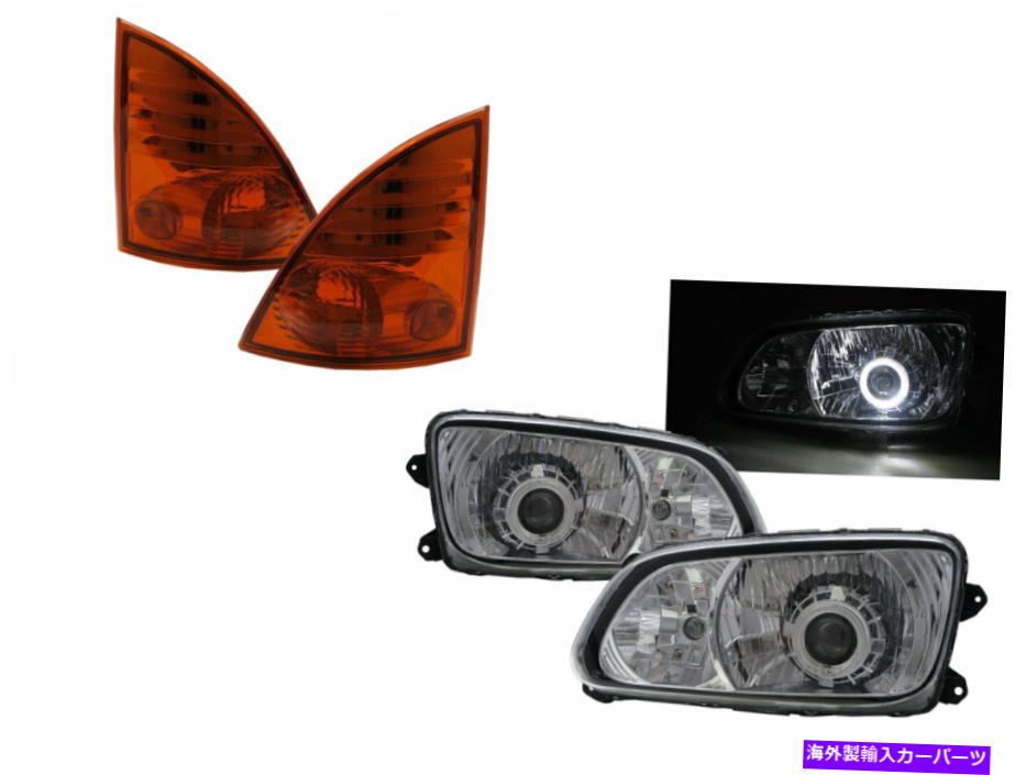 USヘッドライト 700 08-ON 2DガイドLED Angel-Eye ProjectorヘッドライトW /モーターCH V2 Hino LHD 700 08-ON 2D Guide LED Angel-Eye Projector Headlight W/ Motor CH V2 for HINO LHD【並行輸入品】