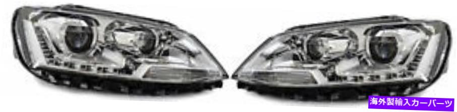 USヘッドライト LHDドロイトGauche Projecteur Phare Set Chrome Pour VW Jetta MK6 10-ON LHD Droit Gauche Projecteur Phare Set Chrome Pour VW Jetta MK6 10-On【並行輸入品】