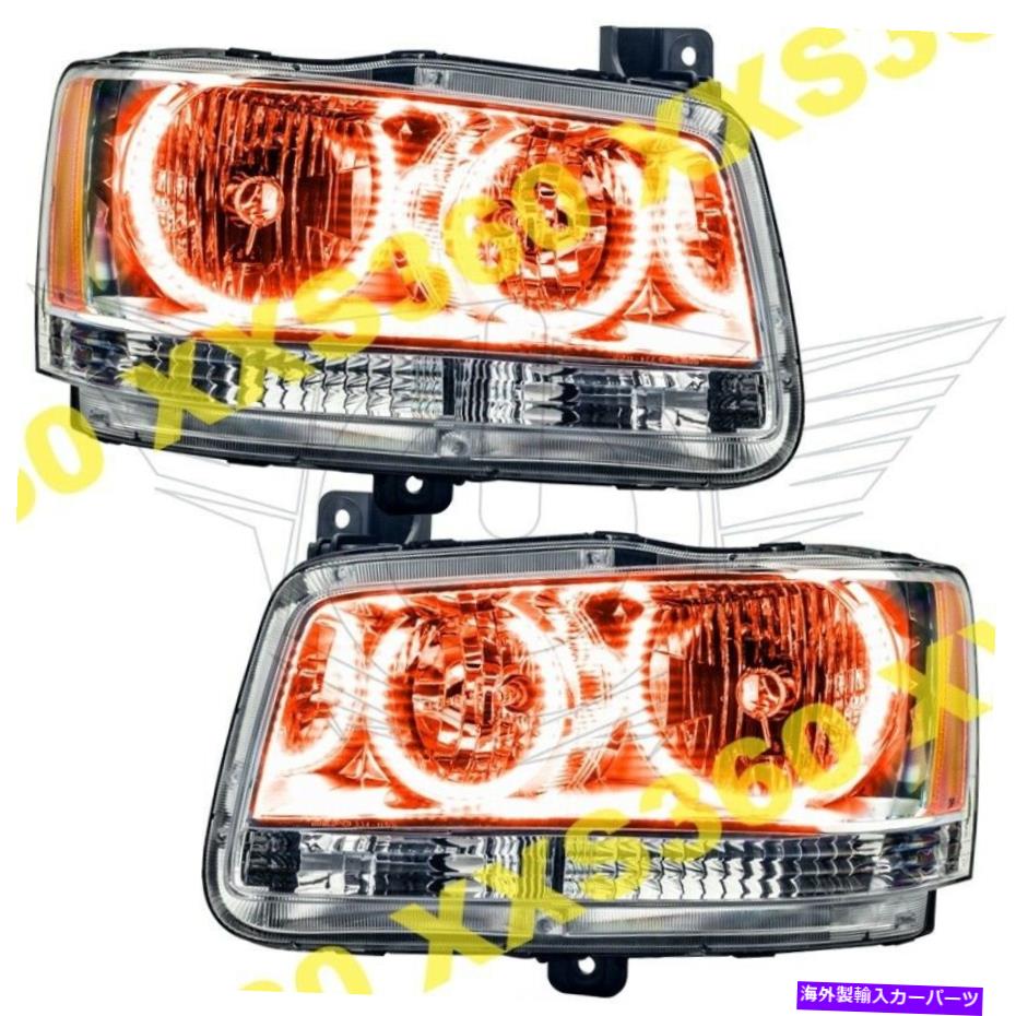 USヘッドライト Dodge Magnum 2008琥珀色LED天使悪魔の目のためのOracle Haloヘッドライト ORACLE Halo HEADLIGHTS for Dodge Magnum 2008 AMBER LED Angel Demon Eyes【並行輸入品】