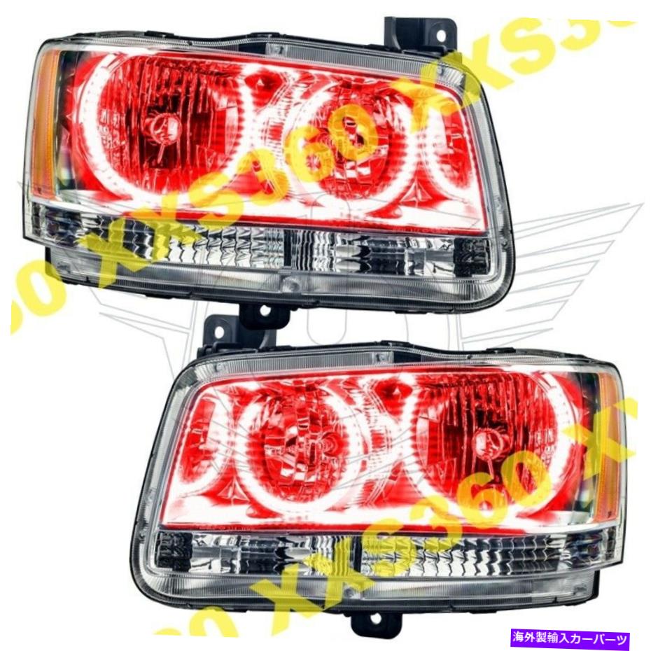 USヘッドライト Dodge Magnum 2008 Red Led Angel Demonの目のためのOracle Haloヘッドライト ORACLE Halo HEADLIGHTS for Dodge Magnum 2008 RED LED Angel Demon Eyes【並行輸入品】